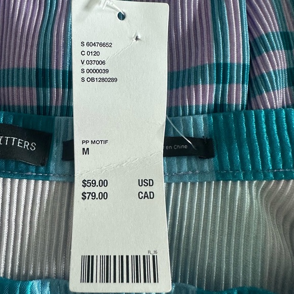 Urban Outfitters Plaid and Ribbed Swingy Women's Skirt in Purple and Teal - Picture 5 of 6